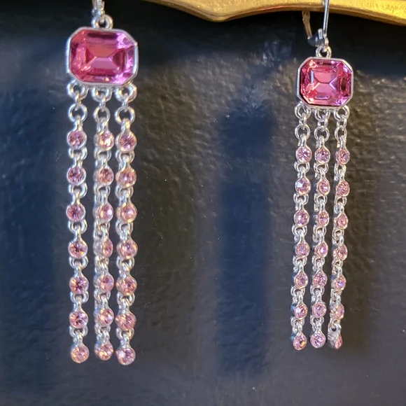 GIVENCHY pink and silver earrings - Picture 6 of 10